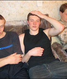 7 teen boys have group sex on sofa porn