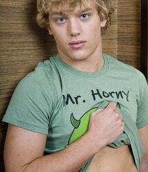 Handsome Cameron, blond muscular hunk, shows off boys porn
