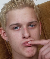 Roger, cute blond lad, shows off boys porn