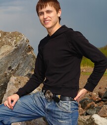 Skinny lad Sevik shows & jerks off outdoors boys porn