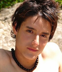 Cute Latin teen boys porn Alvaro shows off in the wood