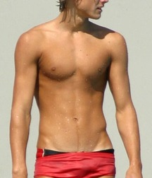 Red Speedo Gay Tube shirtless 