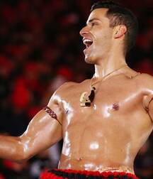 Pita Taufatofua Oiled and Shirtless  Olympic Athlete