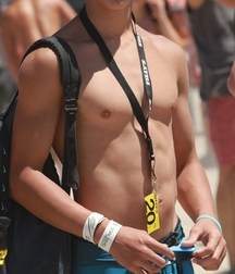 Perky Pecs Guys Twink Tube fit model