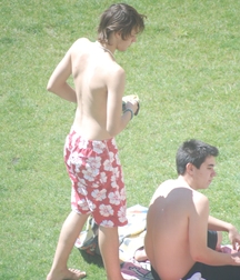At the swimming pool