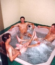 Swim and hot tub naked parties