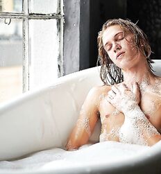 Boys in bath tub 