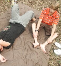 Twinks Dillion and Xander in the wood´s Gay Porn Couple 
