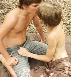 Twinks Dillion and Xander in the wood´s Gay Porn Couple 