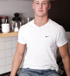 Twink Martin in kitchen cum solo Porn 
