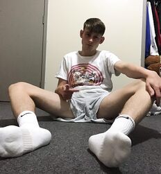 Boy feet socks twink real selfie play twink tube