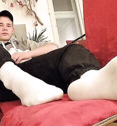 Boys with white socks twink guys feet tube 