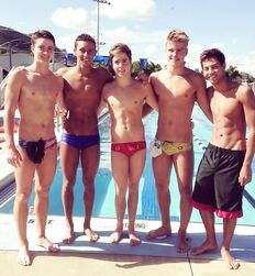 teens in pool twink summer public twink tube 