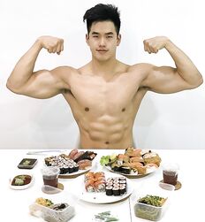 muscle Asians flex guys gay men 