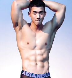 muscle Asians flex guys gay men 
