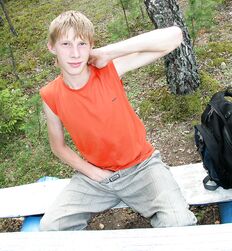 Gayboy Mark jerks off at rest area solo Gay Porn 