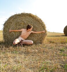 Twink Jaroslav strips on open field and jerks off solo Gay Porn 