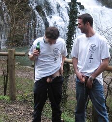 pissing guys public boys porn caught act 