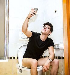 Opss, fun caught boys porn bathroom toilet 