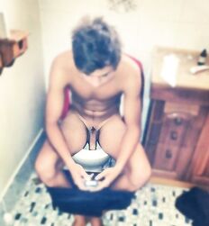 Opss, fun caught boys porn bathroom toilet 
