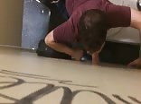 Deepthroating at a college gloryhole 