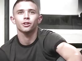 Soldier boy gets a handjob