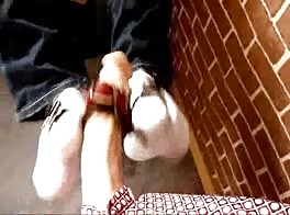 Footjob delivered with something new the sadofootjob