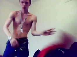 stripping and masturbating