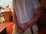 Horny teen jacking off
