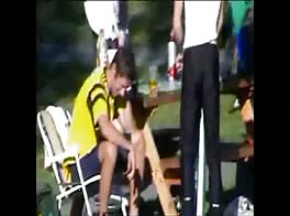 Students playing soccer