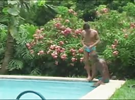 Brazilian Pool Threesome 1