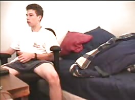boy with huge dick wanks and shoots