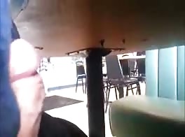 cafe under table wank