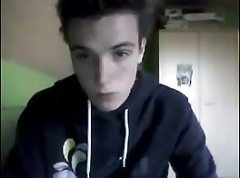 sexy boy wanks and cums on cam