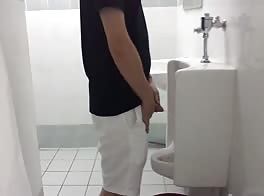 my uncut cum at toilet 