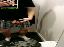 Masturbating in the locker room