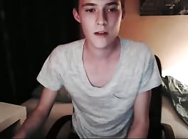 Cute European masturbating