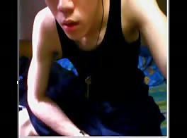 Cute young asian masturbating