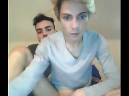 Cute blonde gay boys dad cam