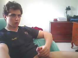 Young Turkish twink masturbates for cam