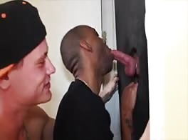 Young black guy great sucking cock