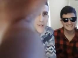 Young couple bisexual masturbate for cam