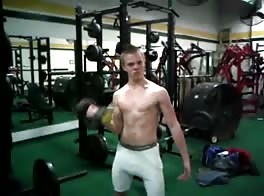 Justin Bieber at the gym