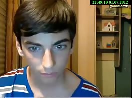 a cute blue shirt twink show and tell