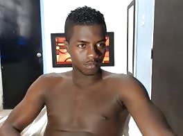 black guy masturbating