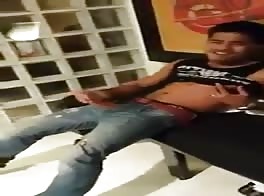 boy march while masturbating