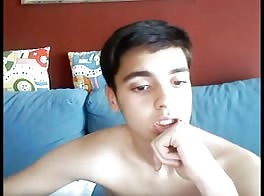 handsome young man on the couch