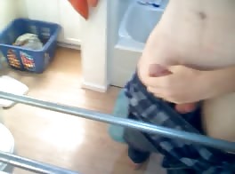 young masturbating in the bathroom