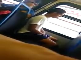 Young hot on the Bus