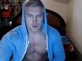 A cute blond muscular
